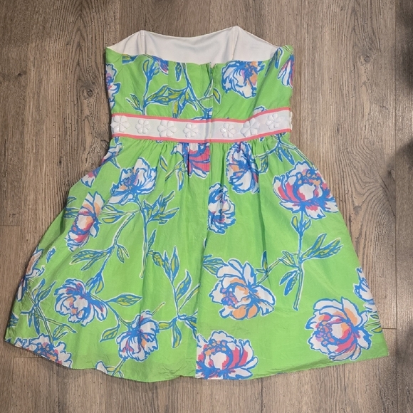 Lilly Pulitzer Langley Strapless Dress Sz 6 F - Picture 3 of 4